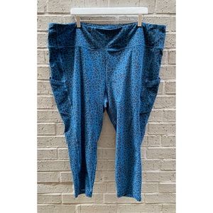 Torrid Active Blue Leopard Print Leggings